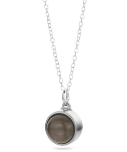 Askesmykke pendant vedhæng stål månestensgrå