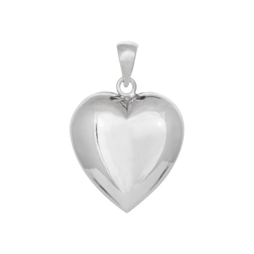 Rhodineret sølv hjerte