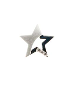 Stjerne vedhæng i sølv med zirkonia askesmykke